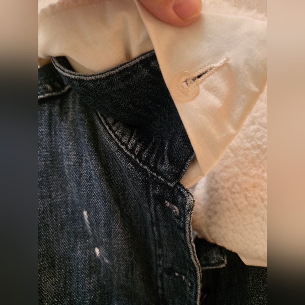 Denim Jacket By ONE TEASPOON with removable Sherpa Collar Sz S - Picture 2 of 8